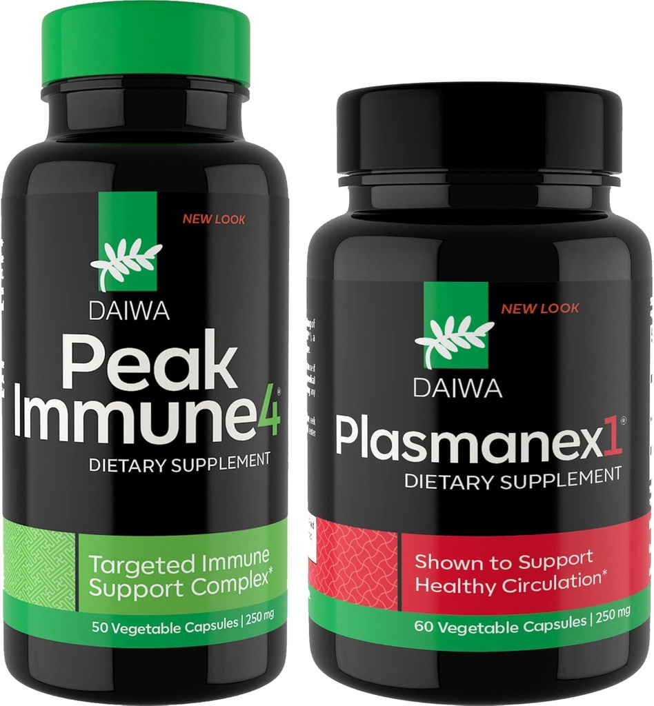 Daiwa Peak Immune 4 - Natural Immune System Booster + Daiwa Plasmanex 1