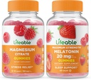 Levensvatbare Magnesium + Melatonine 20mg, Gummies Bundle - Grote Proeverij, Vitamine Supplement, Glutenvrij, GGO-vrij, Kauwgom