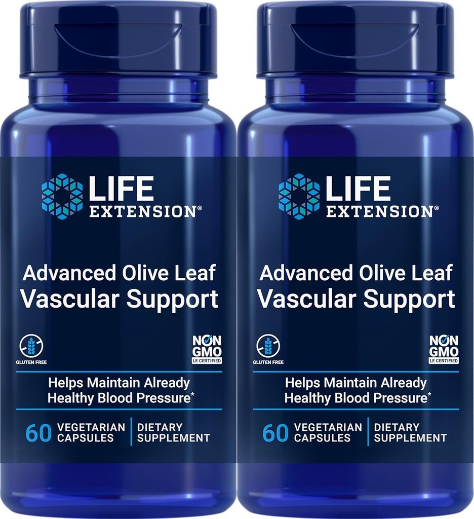 Life Extension Advanced Olive Leaf Vascular Support, 60 Vegetarian Capsules (pack van 2)