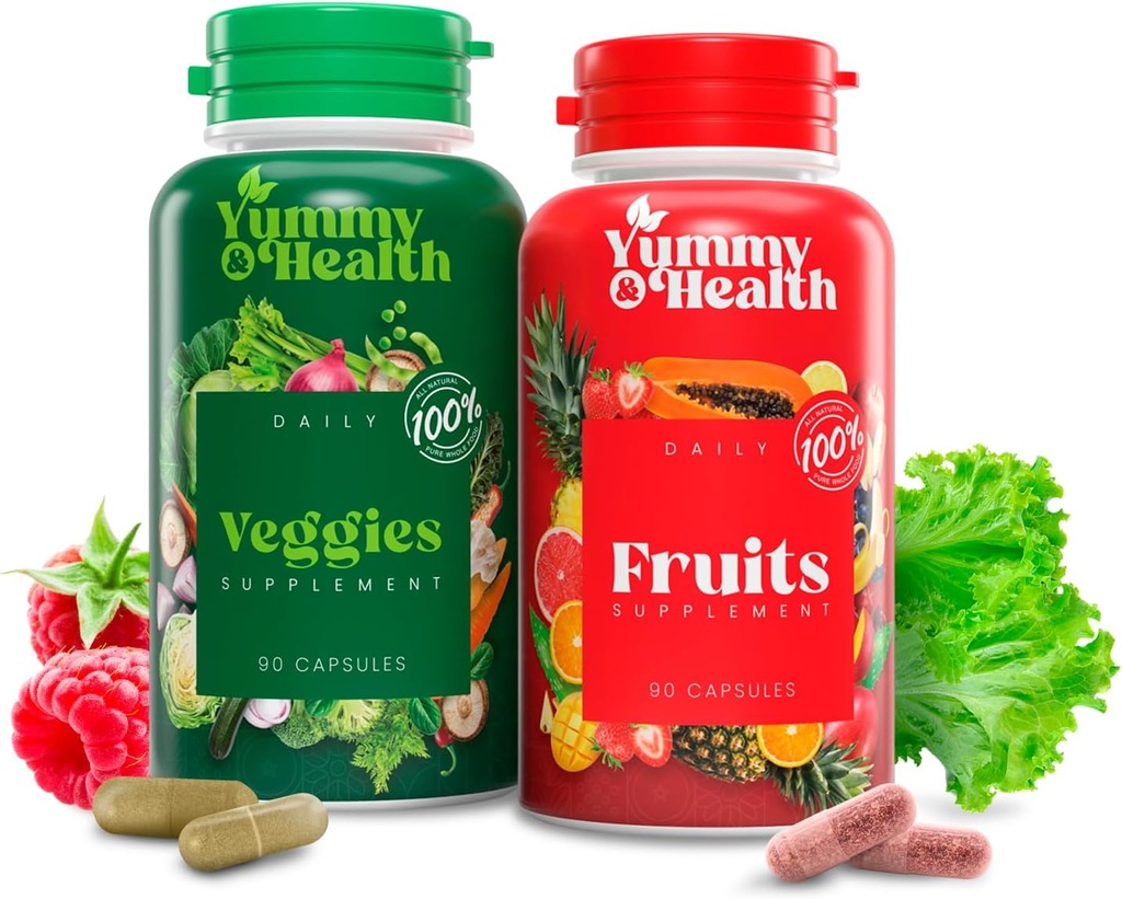 Yummy & Health Fruit & Veggies Capsules 33+ Whole Superfoods from Fruits & Fruits 