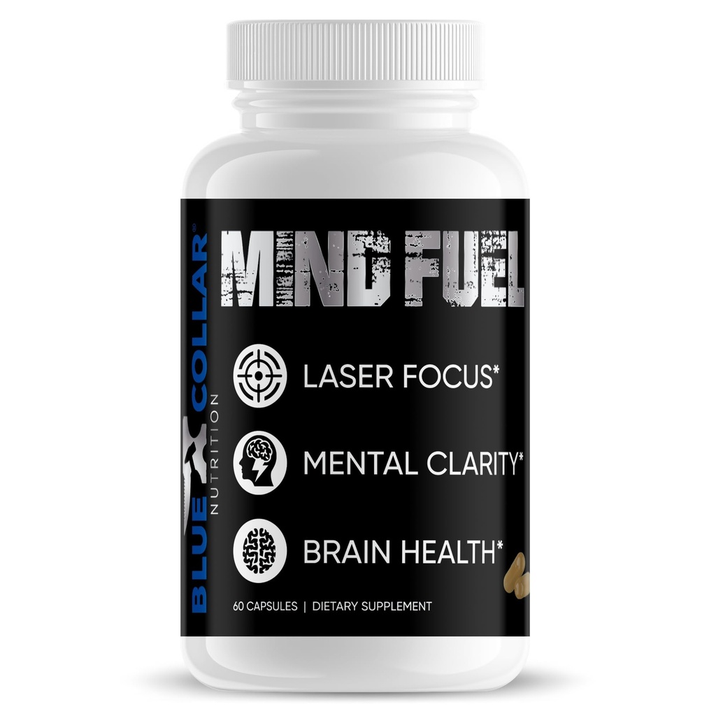 Mind Fuel Hersensupplementen voor Geheugen en Focus, Boost Hersenen & Geestelijke Helderheid, Mannen Multivitamine Geheugen Supplement voor Hersenen, Nootropics Hersenen Ondersteuning Supplement voor Mannen/Vrouwen (60 Capsules)