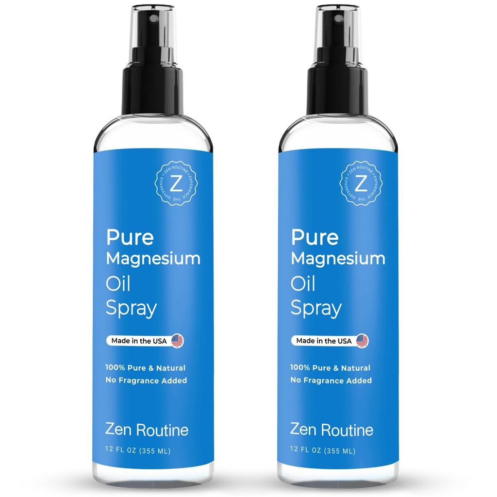 Pure Magnesium Oil Spray 12oz (2 Pack) 