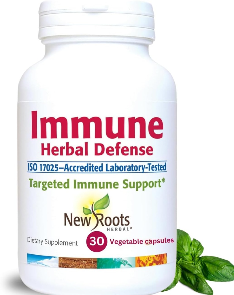 Immune Herbal Defense Supplement (200mg) met Reishi Mushroom, Astragalus Andrographis, Multi Herbal Extract met Vlierbes, Echinacea (30 Capsules)