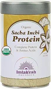 Imlakesh Organics Sacha Inchi Proteïne, Poeder (12oz Metal Jar)