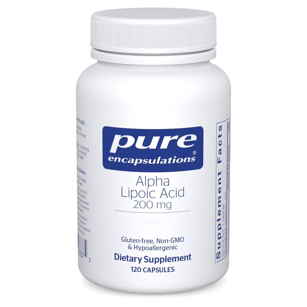 Pure Encapsulations Alpha Lipoic Acid 200 mg - 200 mg ALA - Liver & Antioxidant Support* - for nerve Health & Carb Metabolisme - Vegan & Non-GMO Supplement - 120 capsules