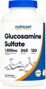 Nutricost Glucosaminesulfaat 1500mg, 240 Capsules - 750mg per capsule, Glutenvrij, Non-GMO