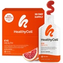 Healthycell Eye Health Daily Liquid Supplement - Oogvitaminen en mineralen met luteïne, zeaxanthine, astaxanthine en bètacaroteen voor zichtverzorging en maculaire ondersteuning - 30 Gel Packs