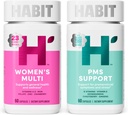 Gewoonte in Sync Bundle - Women's Multi (60 Capsules) + PMS Support Supplement (60 Capsules), Ondersteunt de algemene gezondheid en welzijn, bevordert een gezonde Mood, niet GGO