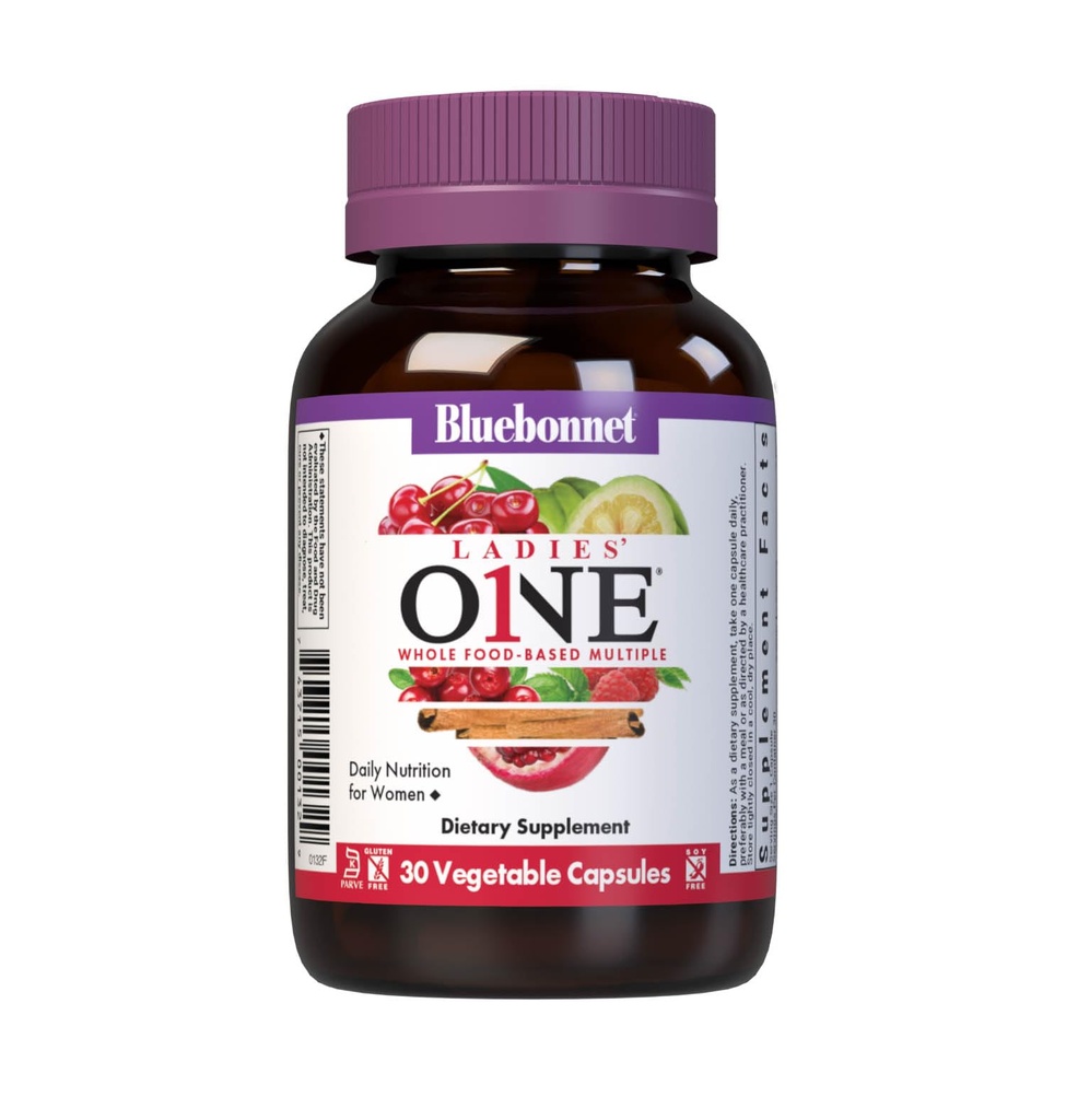 Bluebonnet Voeding Dames Een biologische plantaardige capsule, Gehele voeding Meerdere, K2, Energie, Vitaliteit, Non-GMO, Gluten, Soja & Melkvrij, Kosjer, 1 maand Levering, Licht Grijs, 30 Tellen