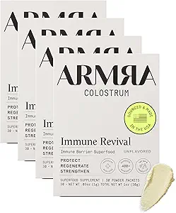 ARMRA ColostrumTM Premium Powder, Grass Fed, Gut Health Bloating Immunity Skin & Hair, Bevat 400+ Bioactieve voedingsstoffen, Keto, Gluten & Vetvrij (Unflavored Bundle 