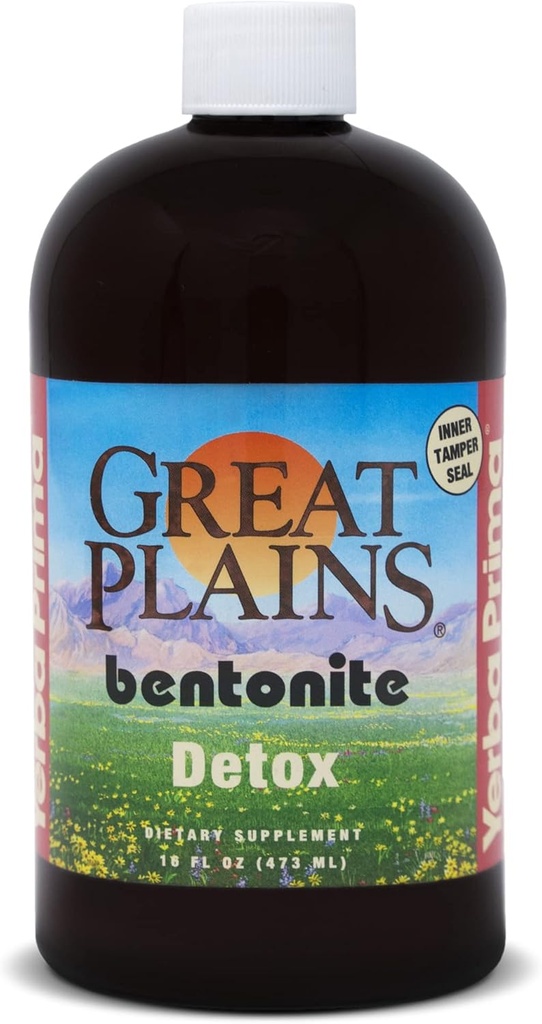 Yerba Prima Liquid Great Plains Bentonite klei - uit de oude vulkanische as - Natural Mineral Supplement