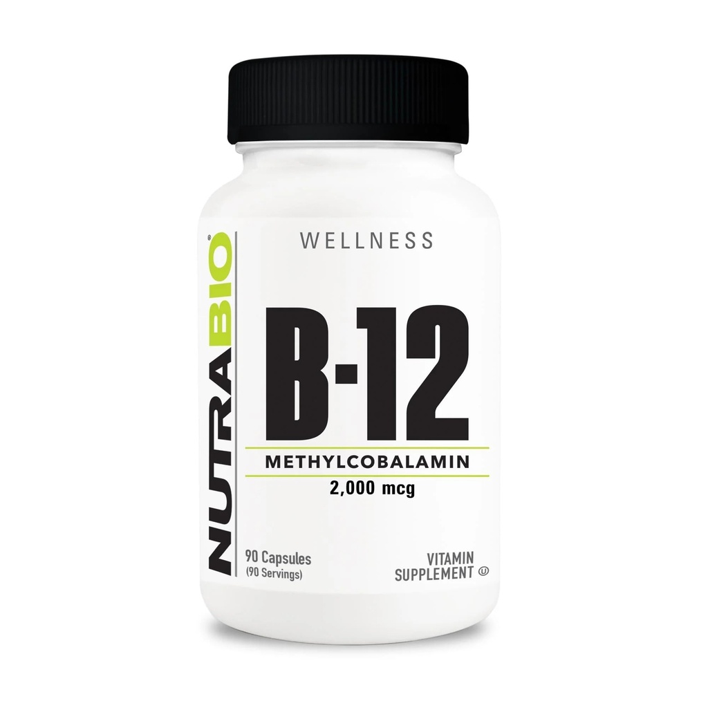NutraBio Methyl B-12 Vitamine Supplement, 2000mcg 