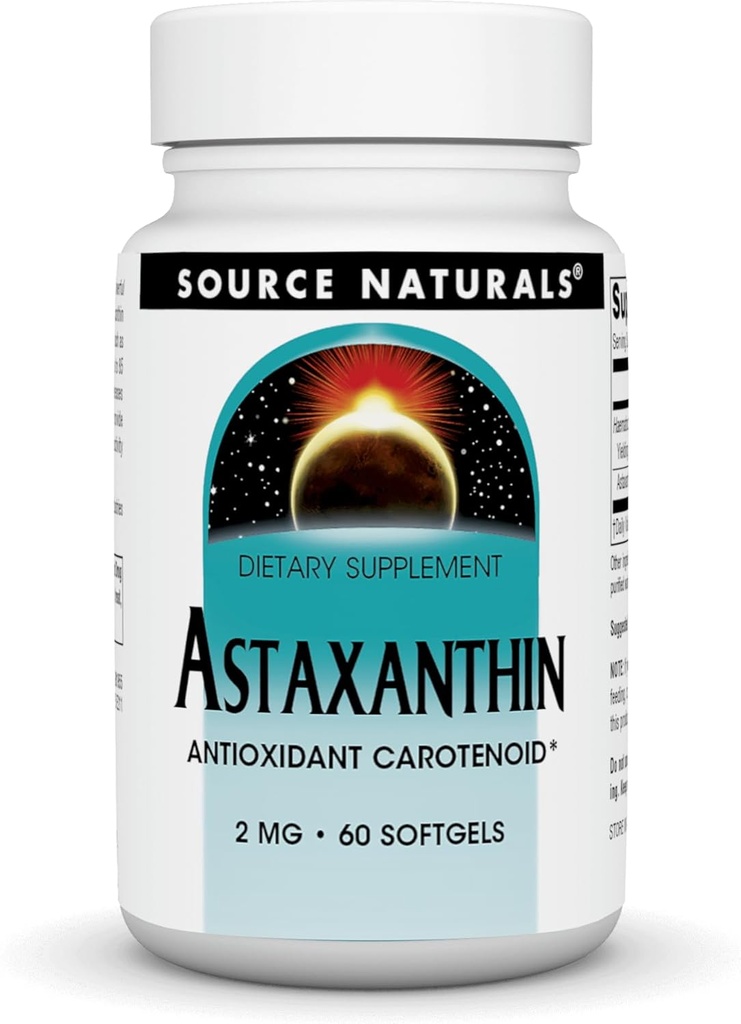 SOURCE NATURELS Astaxanthine 2 Mg Gel doux, 60 Nombre
