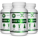 Genex Formules Lions Mane supplement met 100% Lions Mane Extract (3 Pack) - Nootropics Brain Support Supplement voor Brain Boost, Focus, Mental Clarity, Natural Energy, 1000mg/serving - (360 Capsules)