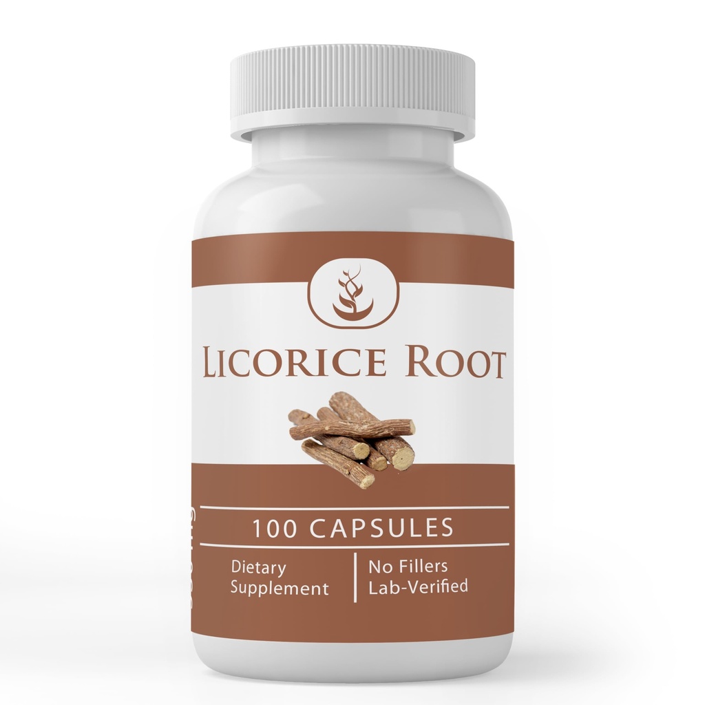 Pure Original Ingrediënten Licorice Root Extract (100 capsules) Altijd zuiver, Geen additieven of fillers, Lab geverifieerd