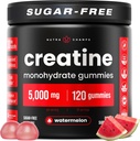 NutraChamps 120 Creatine Gummies voor mannen en vrouwen - 5g Suikervrij Kauwbare Creatine Monohydraat Gummies - Ondersteunt eiwitsynthese, spierherstel en workout prestaties