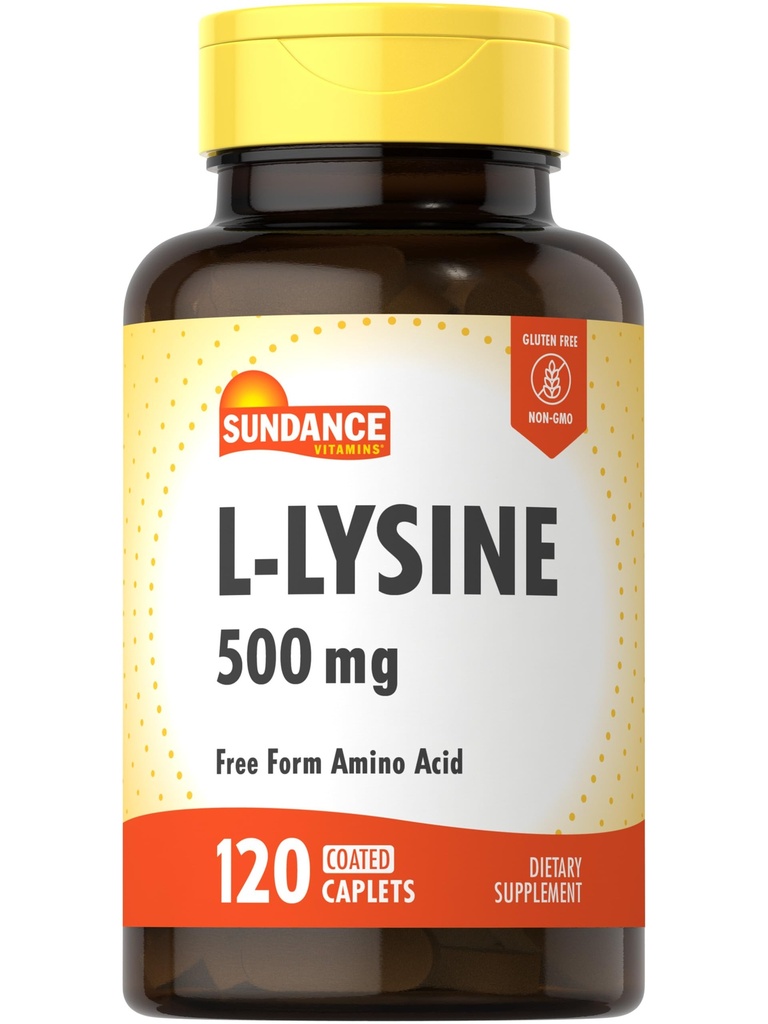 Sundance L-Lysine 500mg.120 Caplets.Forme libre Amino Acid.