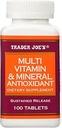 Trader Joe Multi Vitamine & Mineral Antioxydant 100 comprimés