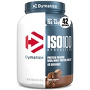 Dymatiser la poudre de protéines hydrolysées ISO100, 100% de lactosérum, 25g de protéines, 5,5g BCAA, sans gluten, absorption rapide, digestion facile, chocolat gourmand, 3 livres (42 portions)