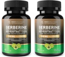 Berberine 1300mg met Green Tea Extract, Resveratrol, Red Gist Rice & CoQ10 