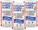 Yerba Prima Psyllium Husk, 12 Ounce (pakket van 3) - Whole Husk Fiber Supplement voor Regularity, Colon Reiniging, Natuurlijke Ondersteuning voor Gut Health, Niet GGO, Glutenvrij, Veganistisch, Geen Zoetstoffen
