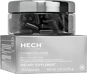 Kaviaar Collageen Capsules - Beauty Supplement met 2000 mg Marine Collageen Peptides, Kaviaar Extract en Vitamine Complex