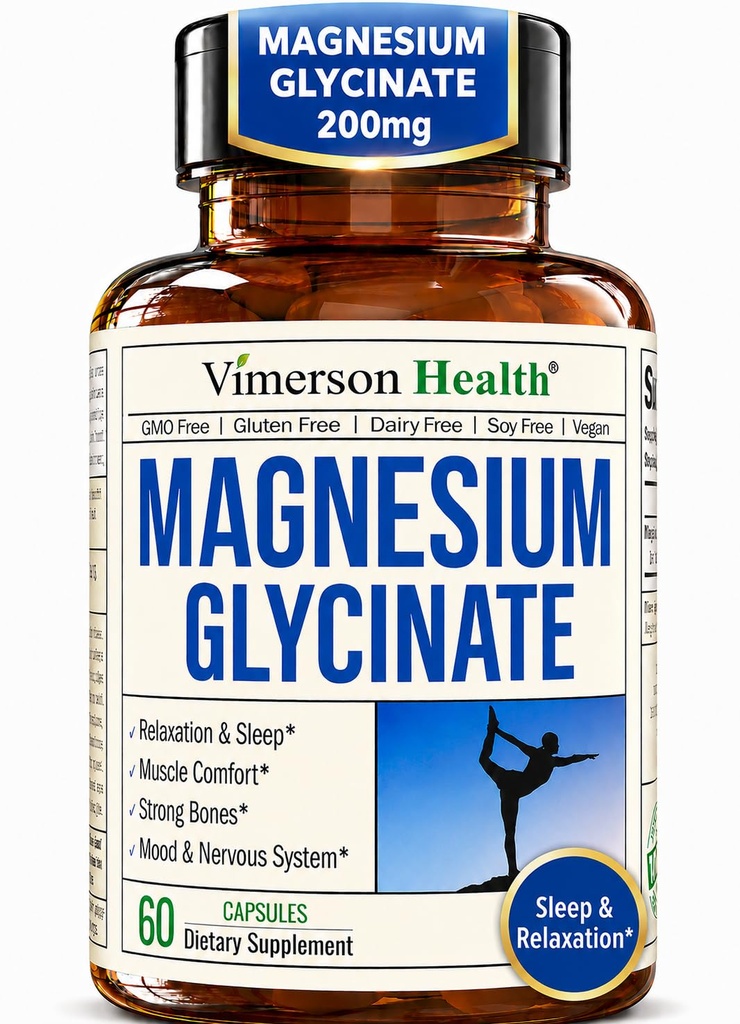 Pure Magnesium Glycinate 200mg (Glicinato de Magnesio) 