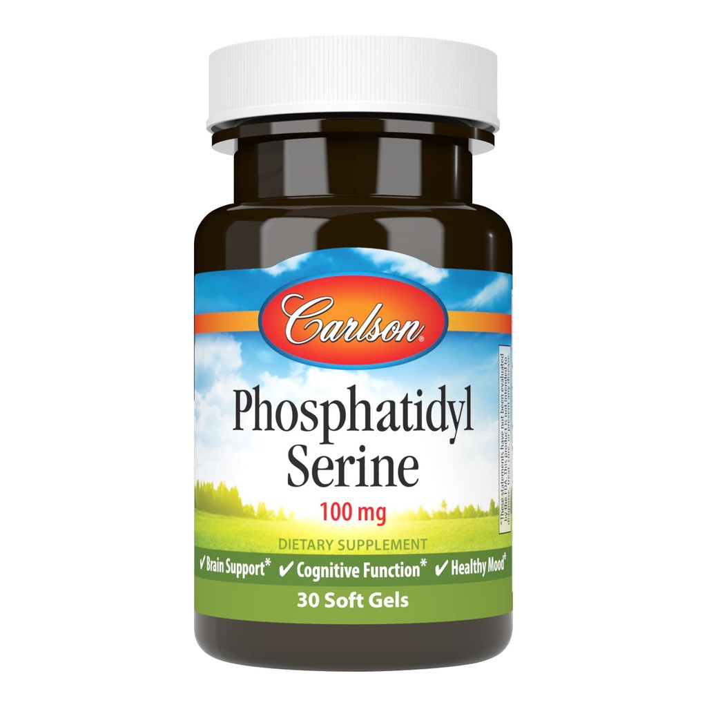 Carlson - Fosfatidyl Serine, 100 mg, Non-GMO, Hersenfunctie, 30 Softgels