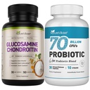 Glucosamine de base de la nature Chondritine + Probiotiques 70 milliards UFC