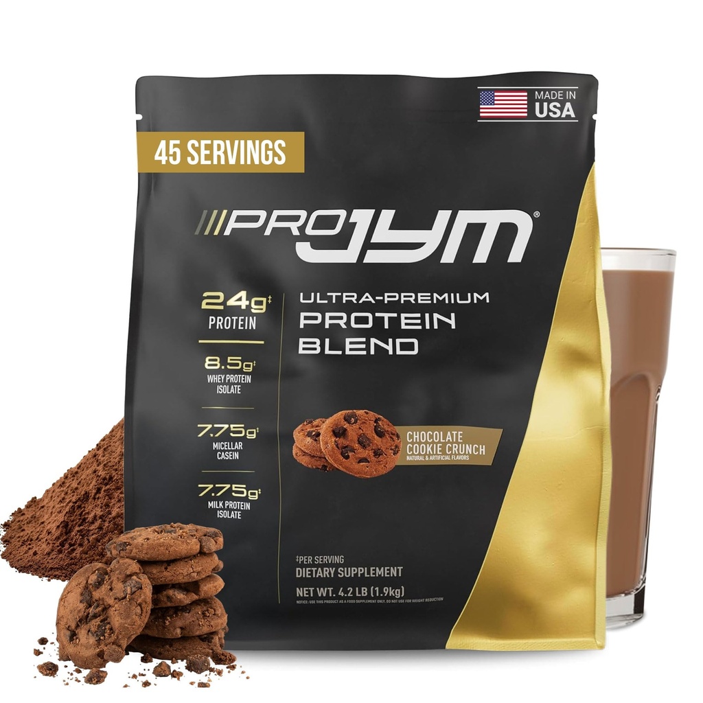 Pro JYM Chocolate Cookie Crunch Proteïne Poeder - Wei Proteïne Isolaten, Caseïne, & Melk Proteïne, Lean Muscle Building for Men & Women, JYM Supplement Science, 45 Servers