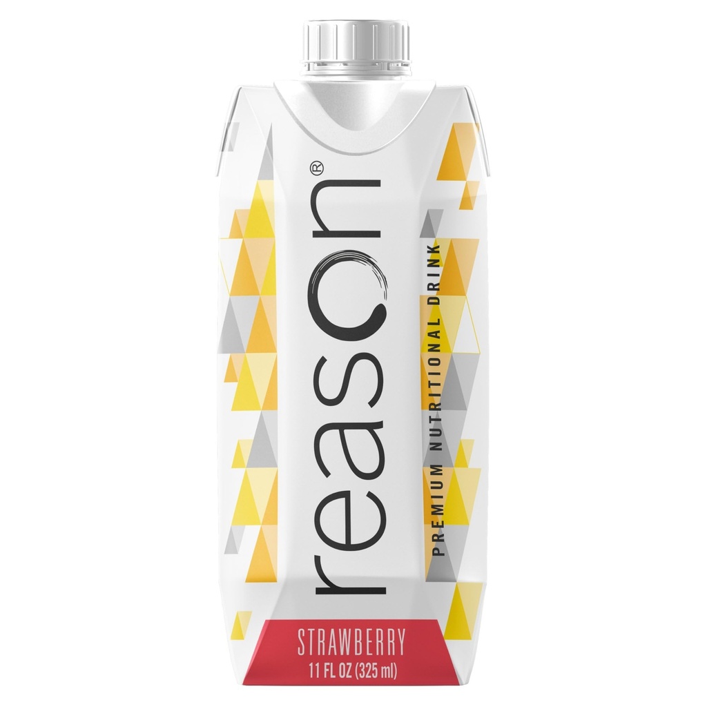 Reden Premium Hoge Calorie Proteïne Drank - vrij van soja, gluten, GGO, kunstmatige smaken, en zoetstoffen - NSF Gecertificeerd, Lactose-vriendelijk, en Groot voor Tube-Voeding - Aardbei, 11 oz