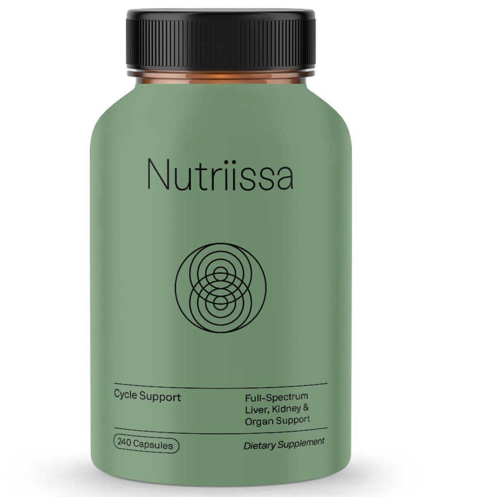 Nutriissa Cycle Support - Premium Nier- en Lever Detox - Orgelverdediging voor Bodybuilders & Weightlifters - EPEB Gecertificeerd voor zuiverheid & Potency - 400mg TUDCA & 1000mg NAC - Vegan, 240 Capsules