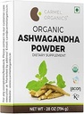 CARMEL ORGANISCS Organic Ashwagandha Root Powder (28 Oz or 794g/1.75 Lbs) USDA Certified. Lab getest, niet genetisch gemodificeerd en Glutenvrij Withania Somnifera uit India