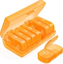 AUVON XL Weekly Pill Organizer 2 Times a Day, AM PM Pill Case with One-Side Large Opening for Easy to Use, Pill Box 7 Day Travel Medication Organizer for Medications, Vitamins, Fish Oils, Supplements