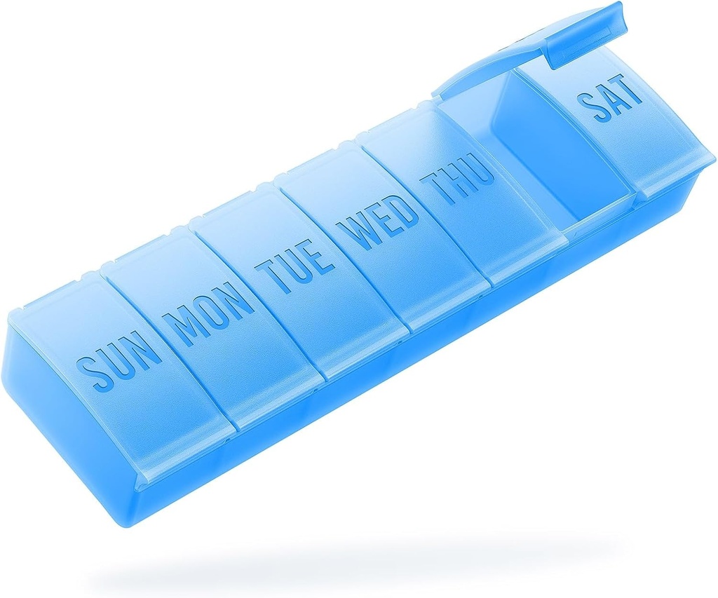 Barhon Pillen Organisator Grote, Weekly Medicine Pillen Organisators, 7 Dagen Pillen Box Case Reizen voor Big Vitamine Supplementen Visolie, Blauw