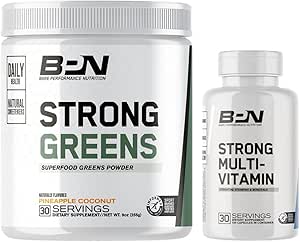 BARE PERFORMANCE NUTRITION BPN Verts forts et ensemble multivitamines solide
