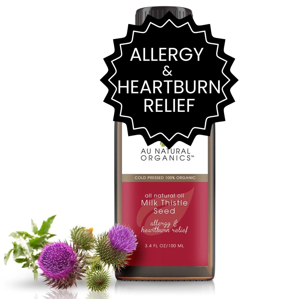 Au Natural Organics Milk Thistle Seed Oil Cold Pressed Organic 