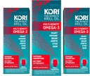 Kori Krill Oil Omega 3 Superior Absorptie Oil Supplement, EPA & DHA, 600 mg, 180 Softgels