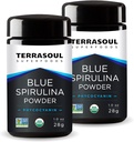 Terrasoul Superfoods Biologische Blauwe Spirulina Poeder (in Miron Glass Jar) : 2 Oz (2 Pack)