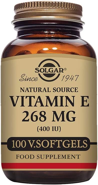 Solgar Vitamine E 268 mg (400 IE), 100 Vegetarische Softgels - Natuurlijke antioxidant, huid- en immuunsysteemondersteuning - Natuurlijk-gezonde vitamine E - niet-GMO, veganistisch, glutenvrij, zuivelvrij - 100 porties