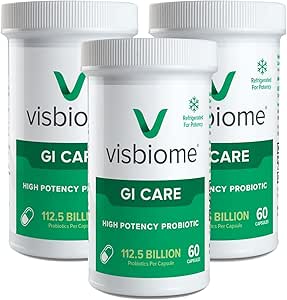 Visbiome® GI Care - High Potency Probiotic - 112,5 miljard CFU Live Probiotics, Original De Simone Formulatie, Made in USA, 180 Capsules.
