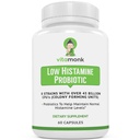 VitaMonk Low Histamine Probiotica bestrijden Histamine Onverdraagzaamheid en ondersteuning Balanced Gut Health - Histamine Free Probiotic for Those Seeking Health Improvements with Histamine Control -60 Capsules