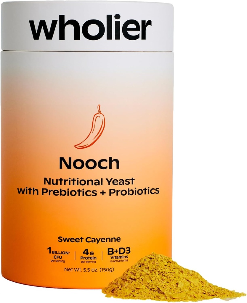 Wholier Nutritional Gist Flakes met Prebiotica & Probiotica voor Gut Health. Methylcobalamine Vitamine B12 & Vitamine D3. Vegan Cheesy Seizoen. (5,3 oz.) (BBQ smaak)