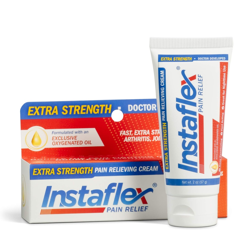 Gezonde routebeschrijving Instaflex Extra sterkte pijn verlichting crème, met 2X de pijn-vechtende ingrediënten, Rubs Out uw zwaarste spier- & gewrichtspijn (2 oz)
