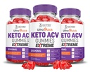 (3 Pack) Ultra Quick Keto ACV Gummies Extreme 2000MG Ultraquick Keto Gummies Apple Cider Vinegar Geformuleerd met Granaatappel Beet Sap Poeder B12 Vegan Non GMO 180 Gummys