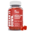 Dr Tobias Cider Vinegar Gommies avec la mère, 500mg de vinaigre de cidre de pomme par portion, plus folate, B6, B12 & Iodine, soutient la santé digestive, Gut Cleanse & Detox, Vegan, 60 Gommies