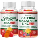 BionerLab Calcium Magnesium Zink Gummies met Vitamine D3 & K2 - Hoge Potentie Verbeterde Absorptie - Oranje en Berry Gearomatiseerd