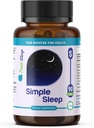 Slaapondersteuning Supplement Natuurlijke ontspanning, Formule Magnesium Glycinate, Valeriaan Extract, GABA, Melatonine, Passiebloem, Lemon Balm & Promote Kalm & Verbeter Slaapkwaliteit 90 Capsules