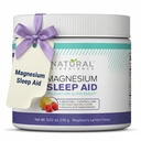 Magnesium Sleep Night Time Powder - Magnesium Citrate, Magnesium Glycinate with Melatonin, L-Theanine and GABA Sleep Aid, Natural Sleep Supplement, Vegan, Gluten-Free, Raspberry Lemon Flavor