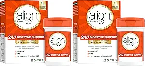 Uitlijnen Probiotica, Probiotische Supplement voor Dagelijkse Digestieve Gezondheid, 28 Capsules, #1 Aanbevolen Probiotica door Gastroenterologen (Verpakking mei Vary) (Pack of 2)